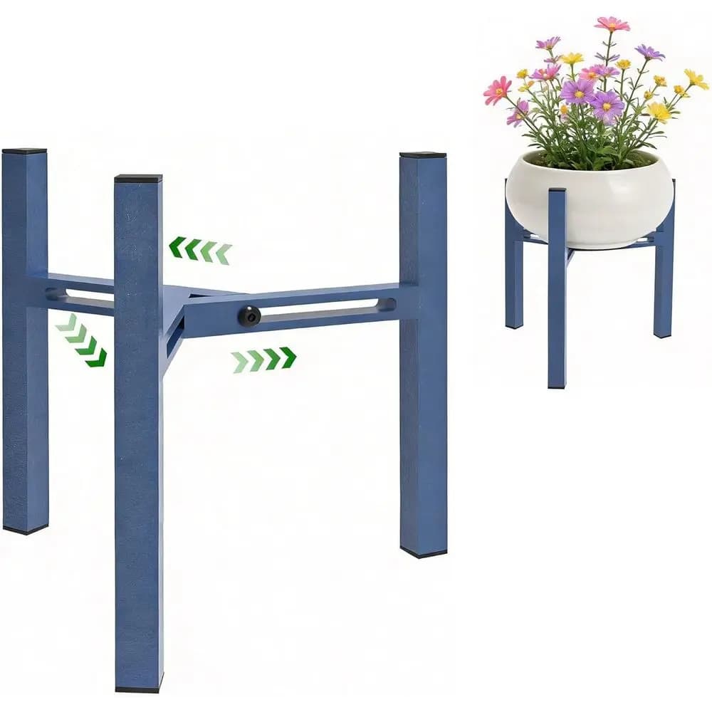 Indoor Metal Plant Stand, Adjustable for 5.1-7.45 Pots, Ideal for Succulents, Bonsai, and Office Plants