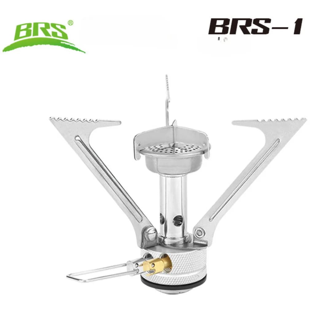 BRS-1 Portable Gas Stove for Camping, Mini High Power Foldable Burner with Piezoelectric ignition for Hiking and Picnic
