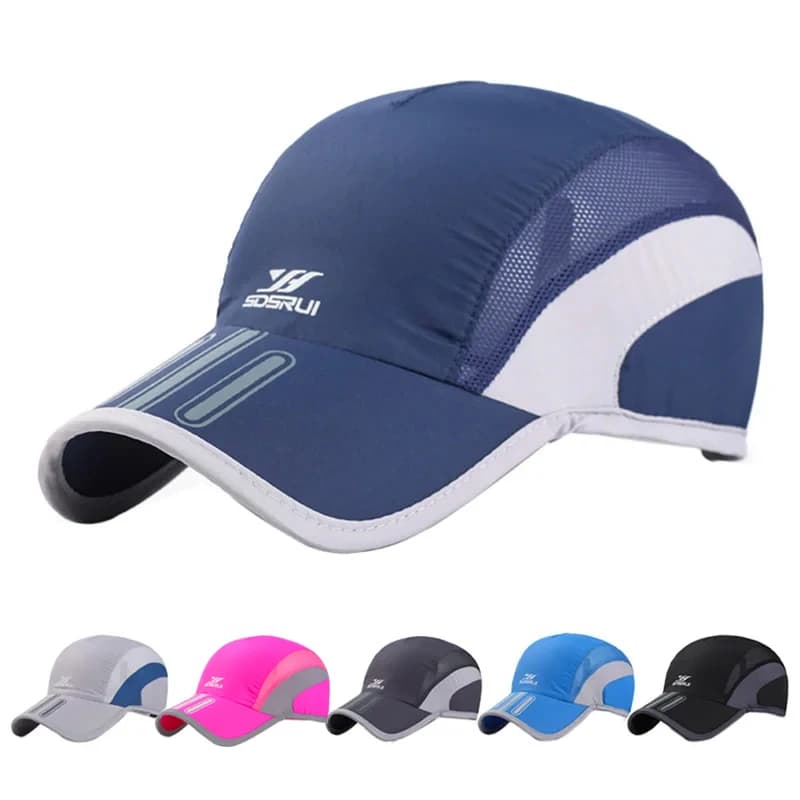Cappello da Uomo in Rete per Ciclismo, Corsa, Baseball, Tennis, Traspirante e ad Asciugatura Rapida, Cappello Snapback per Arrampicata e Sport