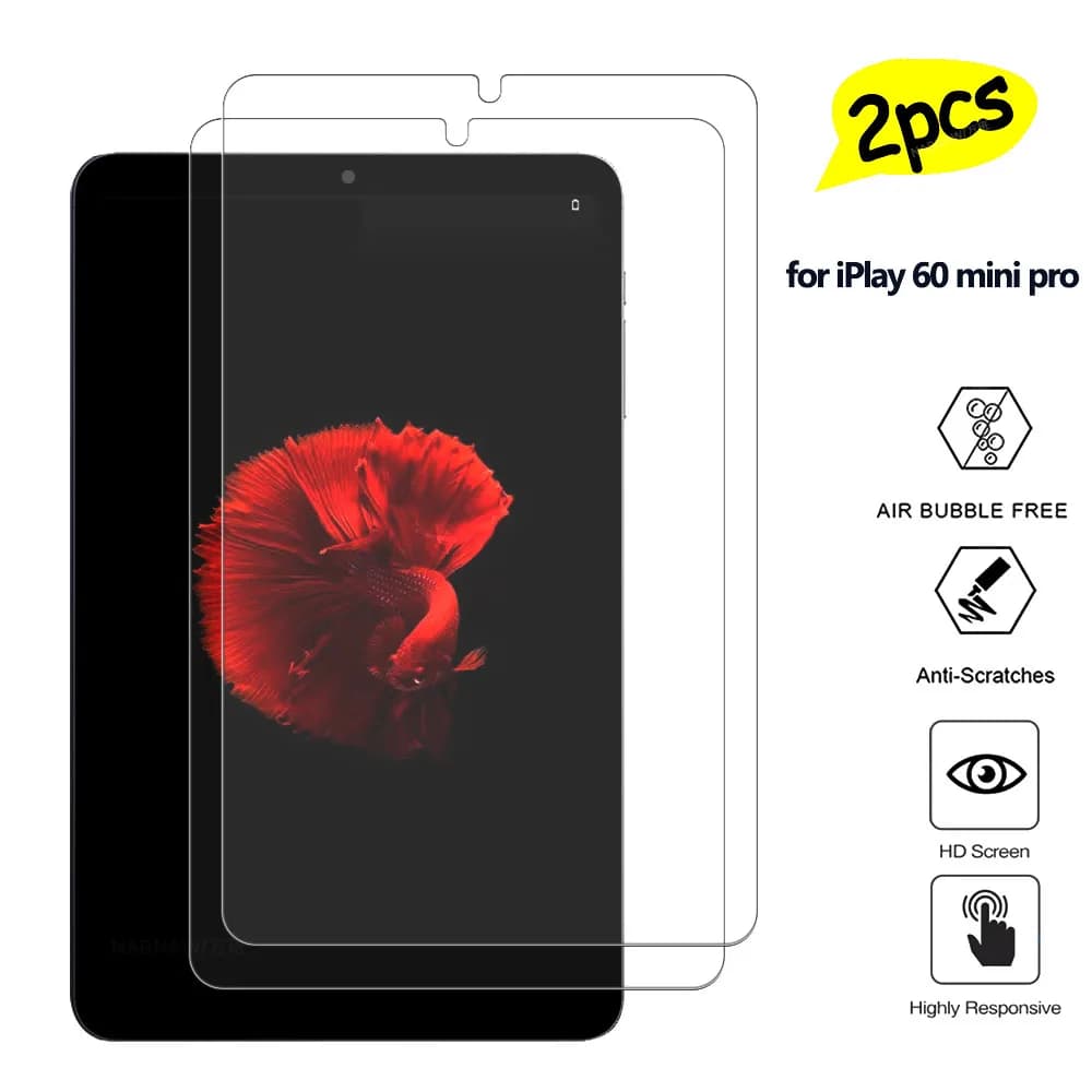 Proteggi schermo in vetro temperato antigraffio ultra trasparente da 2 pezzi per iPaly 60 mini Pro Pellicola protettiva per tablet da 8,4 pollici