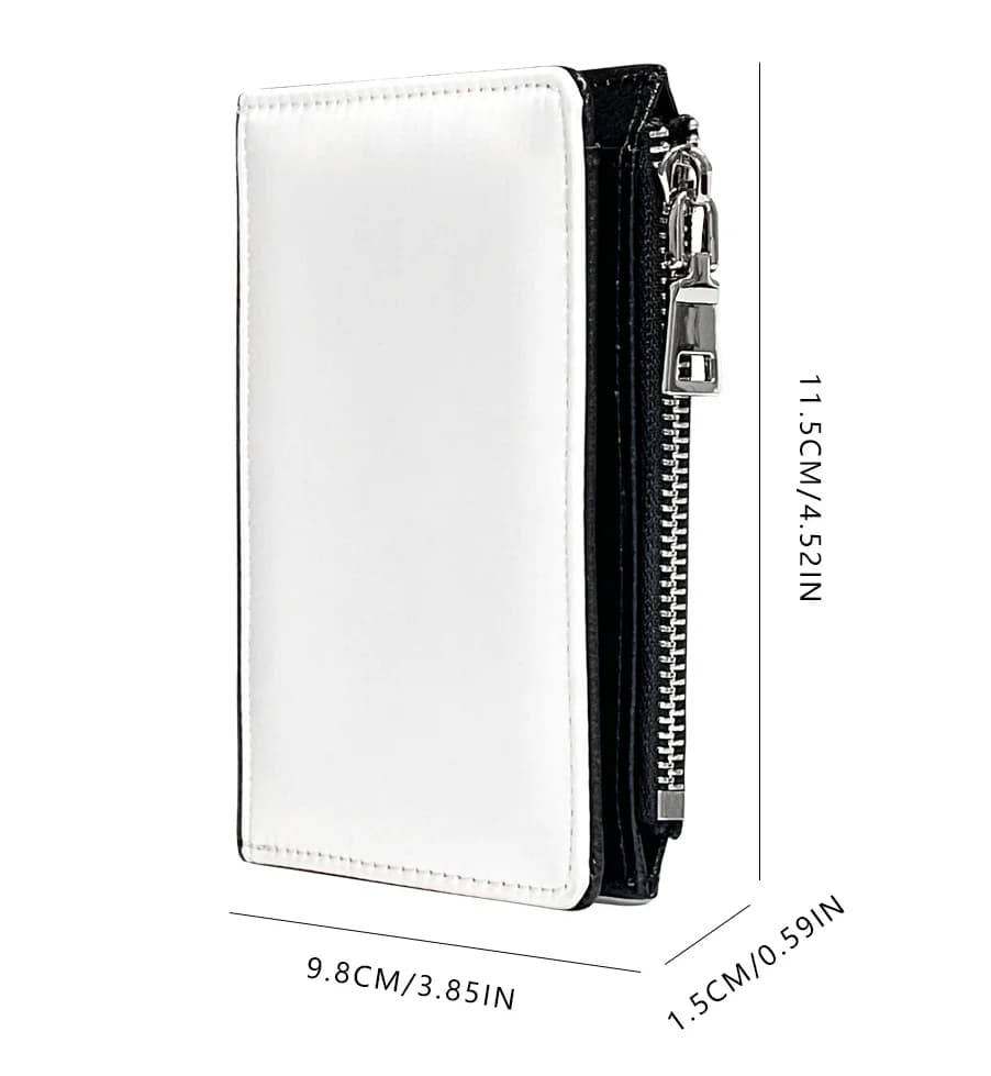 10 Pieces Sublimation Wallets Blanks for Men Women Valentines Gifts Employee Appreciation Wallets with Zipper for Office Travel