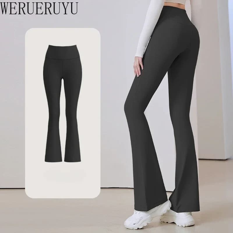 Pantaloni svasati da yoga eleganti Abbigliamento da palestra sexy da donna Autunno Inverno Vita alta Booty Lifting Fitness Collant sportivi Leggings Donna