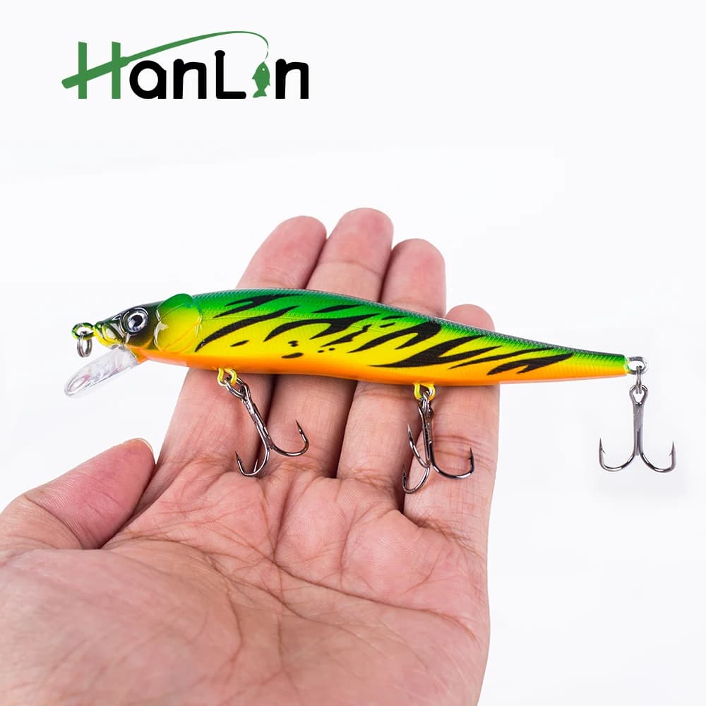 Hanlin 12cm 13.5g Pencil Bait Lifelike Artificial Swimbaits Floating Hard Plastic Body Minnow Fishing Lures For Pike Bass Tackle