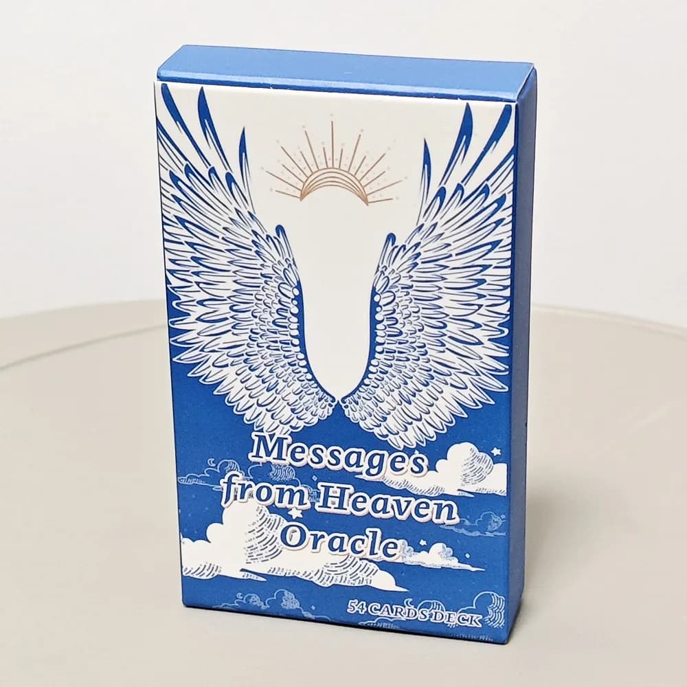 Messaggi del paradiso Carte Oracle 10,3*6 cm - 54 pezzi di carte con guida dai tuoi cari incrociati per le letture generali