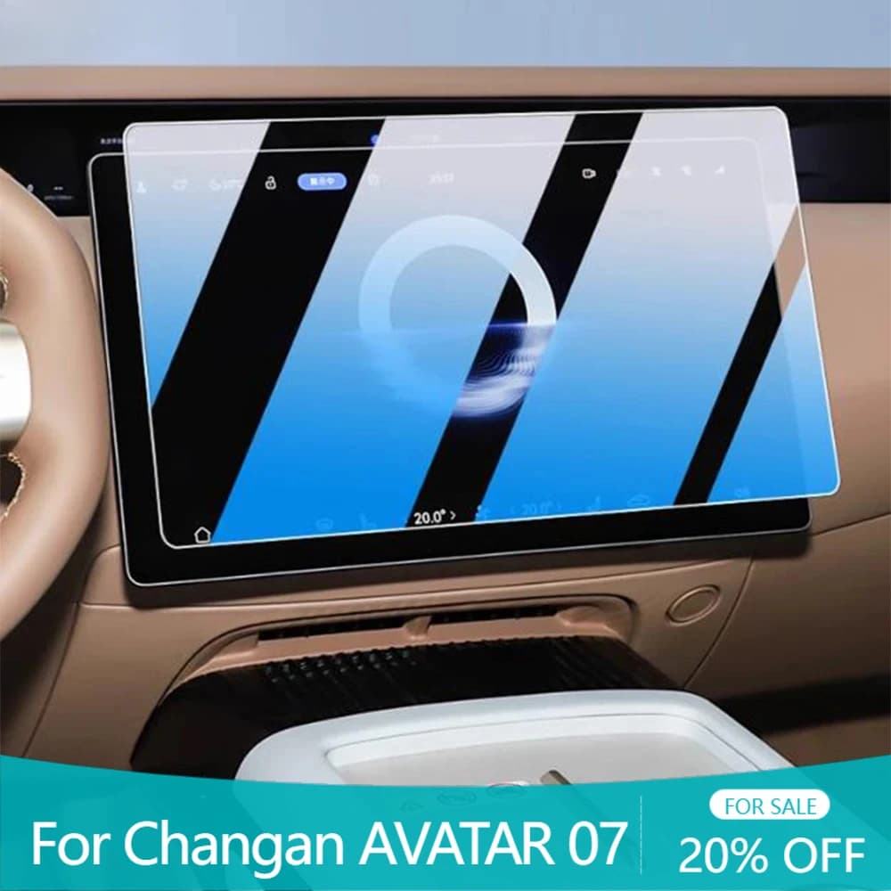 Pellicola Protettiva in Vetro Temperato per Schermo Touch della Console Centrale di Navigazione Auto, Copertura Decorativa per Changan AVATAR 07 2024-2025