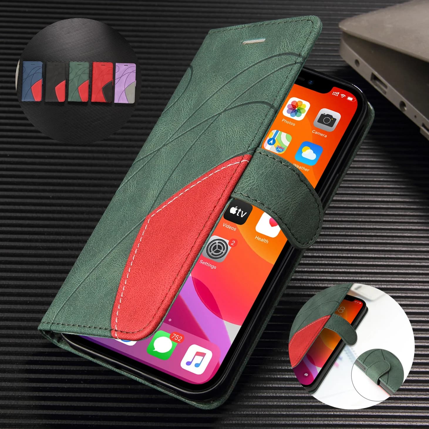 Custodia in pelle da lavoro per XiaoMi Poco X7 Pro 5G X6 X5 X4 X3 GT NFC C75 C65 Cover Flip Portafoglio Porta carte