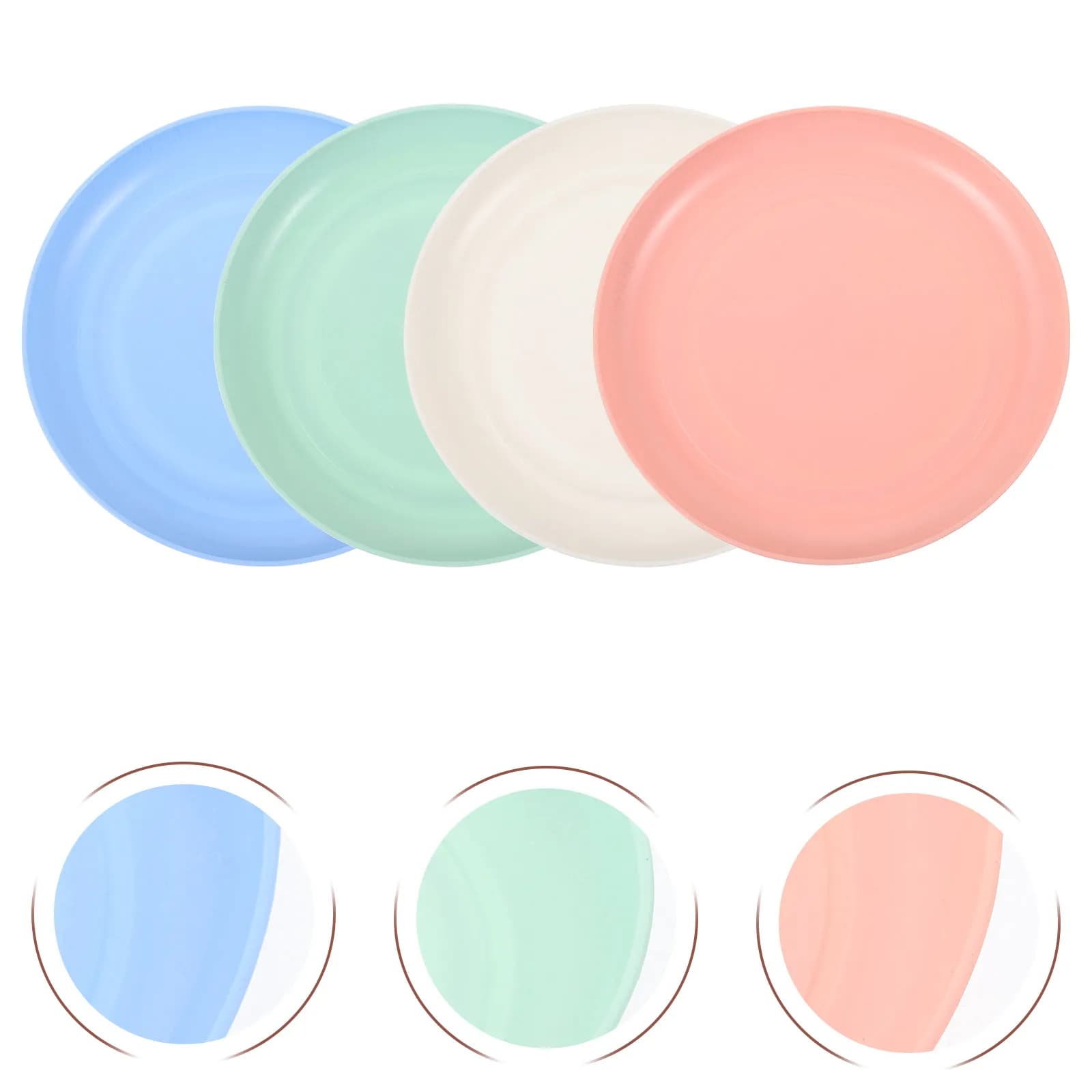 Set di 4 Ciotole per Animali Domestici, Robuste Ciotole per Gatti di Piccola Taglia, Design Poco Profondo, Facile Manutenzione, Lavabili in Lavastoviglie