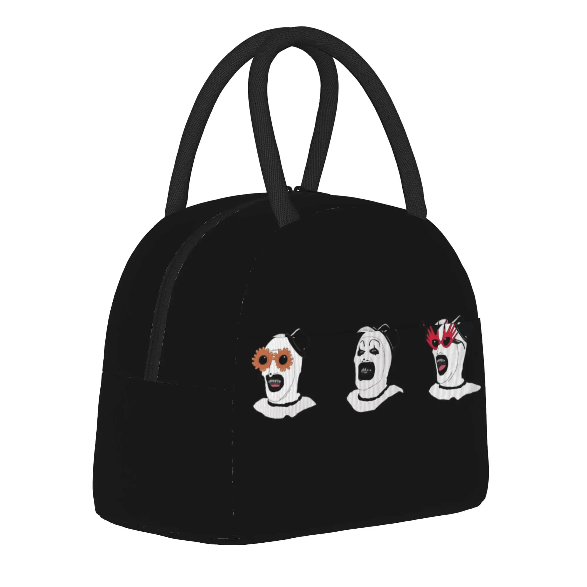 Terrifier Art The Clown Insulated Lunch Bags Thermal Bag Lunch Container Large Tote Lunch Box Food Handbags