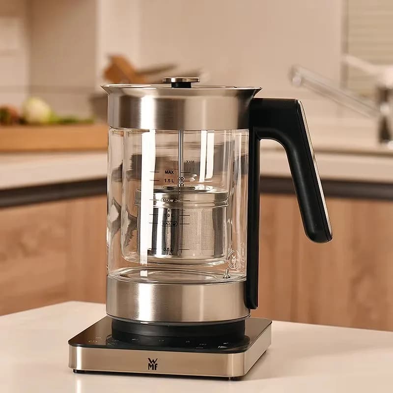 German Glass Multifunction Electric Teapot with Touch Aurora Control, Health Pot