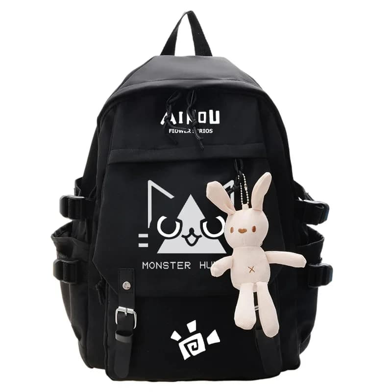Anime Monster Hunter Cat zaino adolescenti zainetto studenti borsa per libri zaini tascabili per ragazze ragazzi