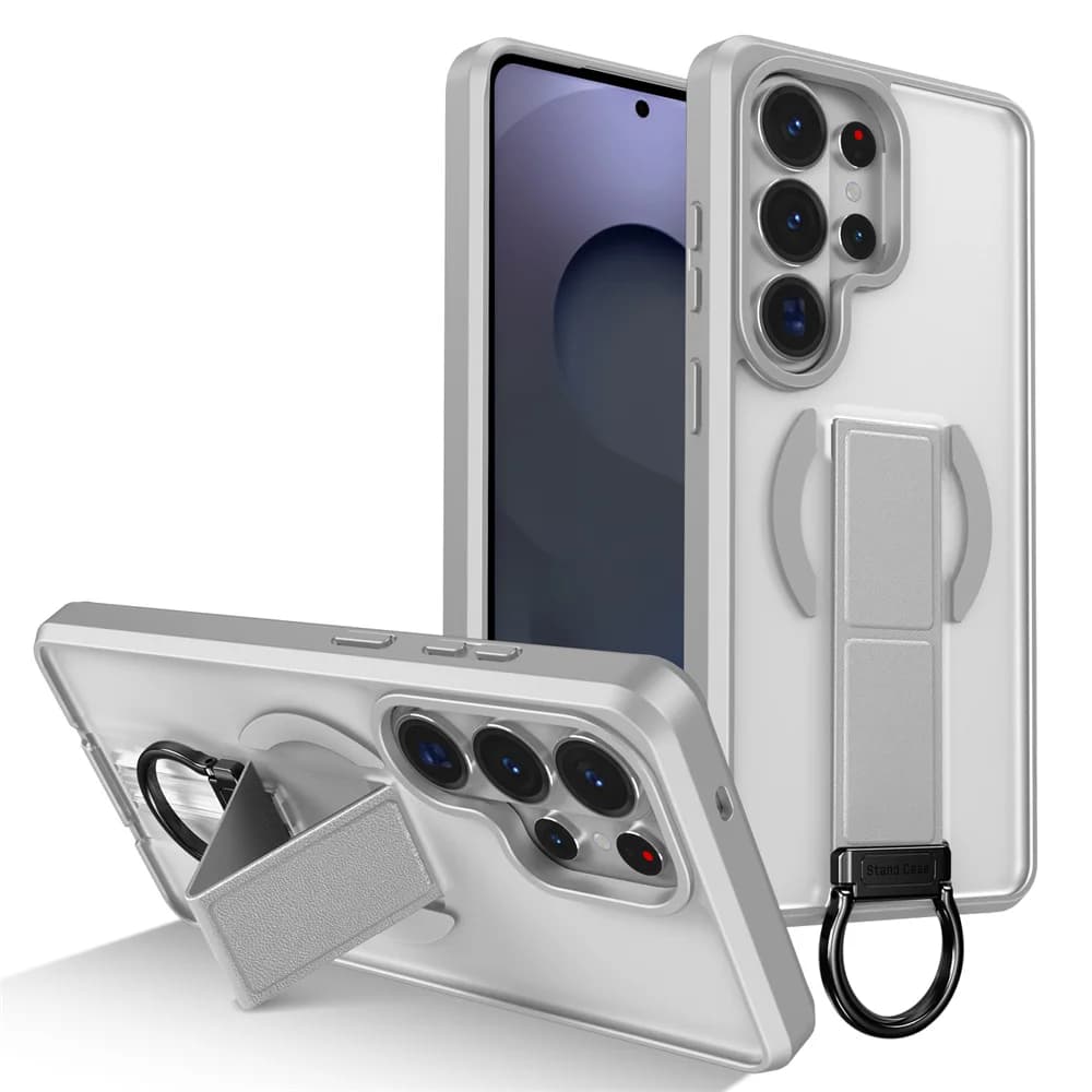 Magnet Folding Magnetic Stand Phone Case For Samsung S26 S24 S25 Ultra S23 Plus For Magsafe Frosted Slim PC Translucent Cover