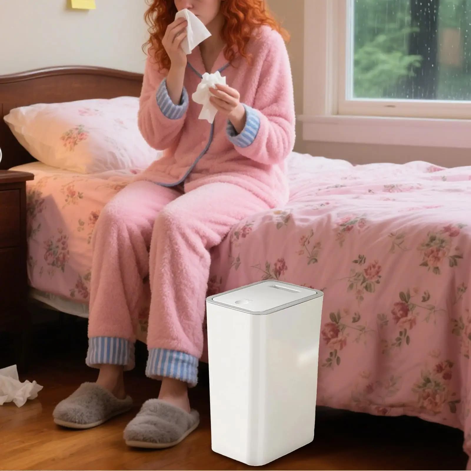 Cestino per rifiuti da bagno da 10 litri con coperchio, cestino per la spazzatura per cucina, camera da letto, ufficio, casa, hotel, soggiorno, ristorante