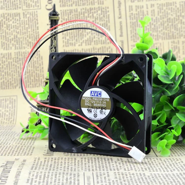 PER AVC Modello F9025B12HB DC 12V 0.3A 9CM 9025 Ventola di raffreddamento con cuscinetto a sfera a 3 pin -