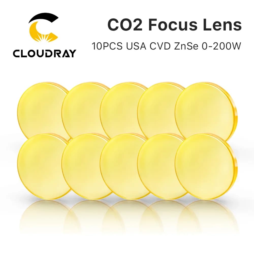 Cloudray 3/5/10PCS USA CVD Obiettivo di messa a fuoco ZnSe DIA 20mm FL 50.8/63.5mm per 0-200W Macchina da taglio per incisione laser CO2