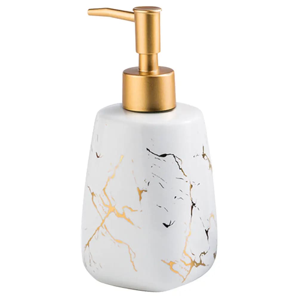 Dispenser di sapone in ceramica, design con base robusta, pompa antiperdita e antiruggine, adatto per la conservazione di liquidi, bottiglia per sapone domestico