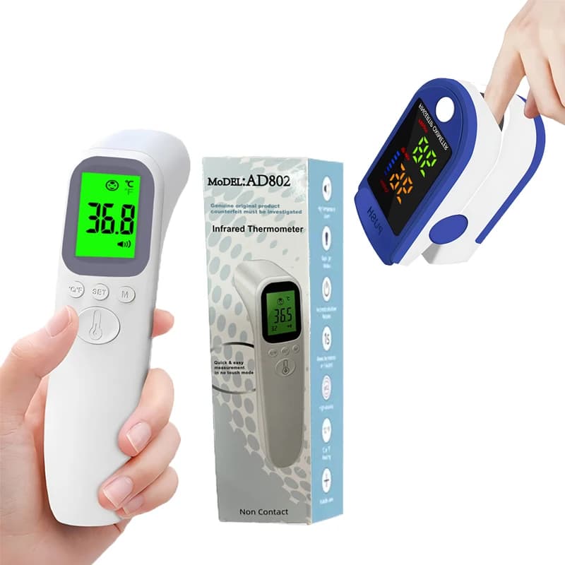 Medical Health Monitoring Tool Digital Thermometer Contactless Thermometer Temperature/Pulsoxmeter per finger