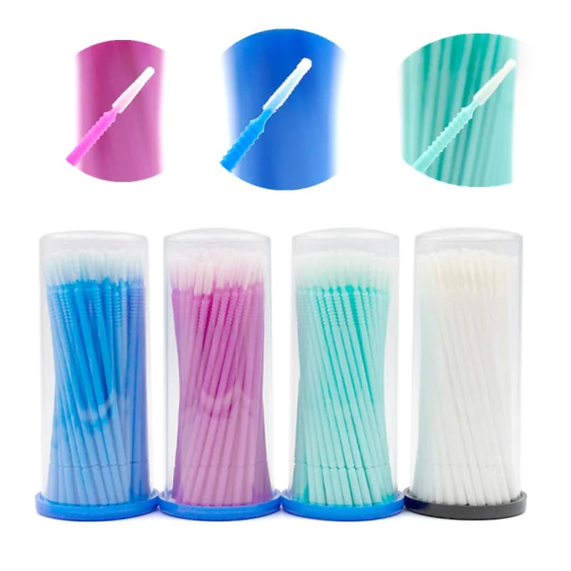 100PCS Eyelash Extension Lash Lift Lash Lift Cleaners Microblade glue removers Makeup Brushes Tools for Permanent Eyelashes