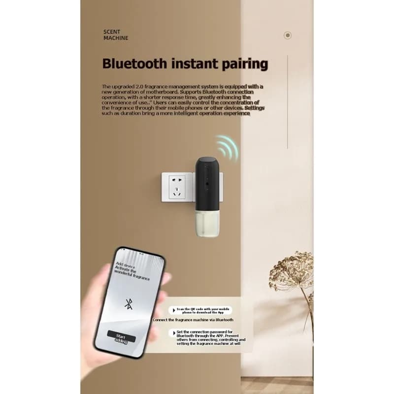 BAAO-Smart Aroma Diffuser For Home & Commercial Use - Touch Control, App Operated, Ultra-Quiet US Plug