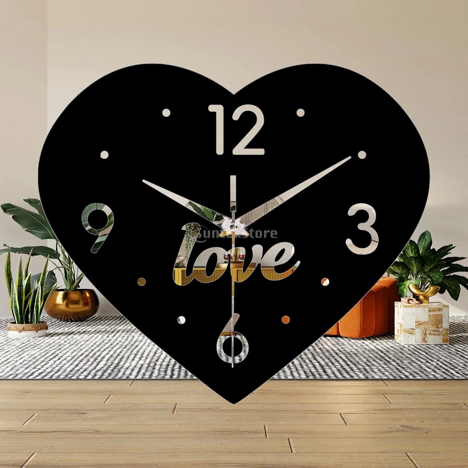 Orologio da Parete Creativo in Acrilico, Silenzioso, Decorazione Romantica per Camera da Letto, Studio, Cucina, Arredamento Accogliente