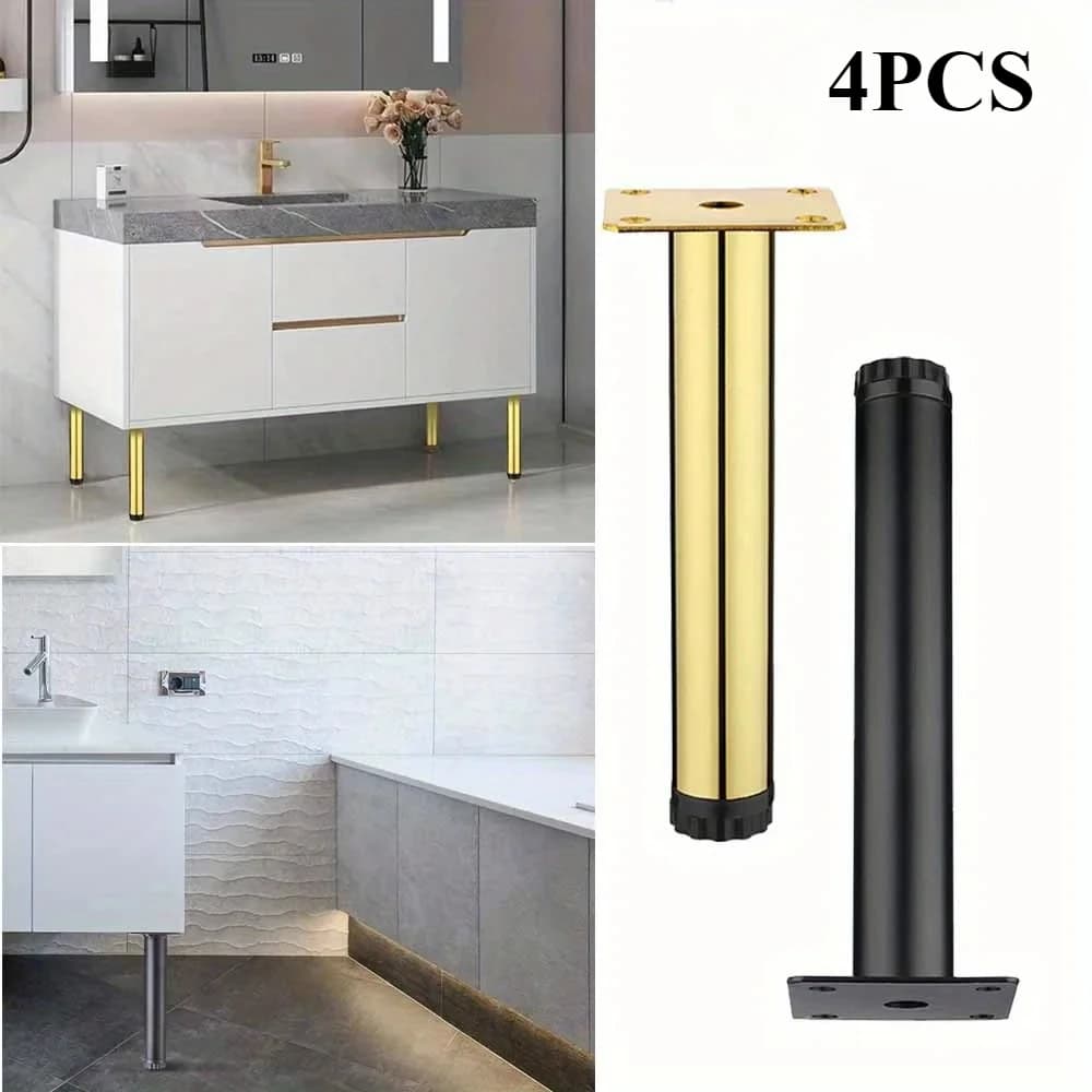 4 pz 15 cm cilindro quadrato mobili piedi accessori divano scrivania tavolo gambe del letto per divano mobile TV regolabile gamba del tavolo in metallo