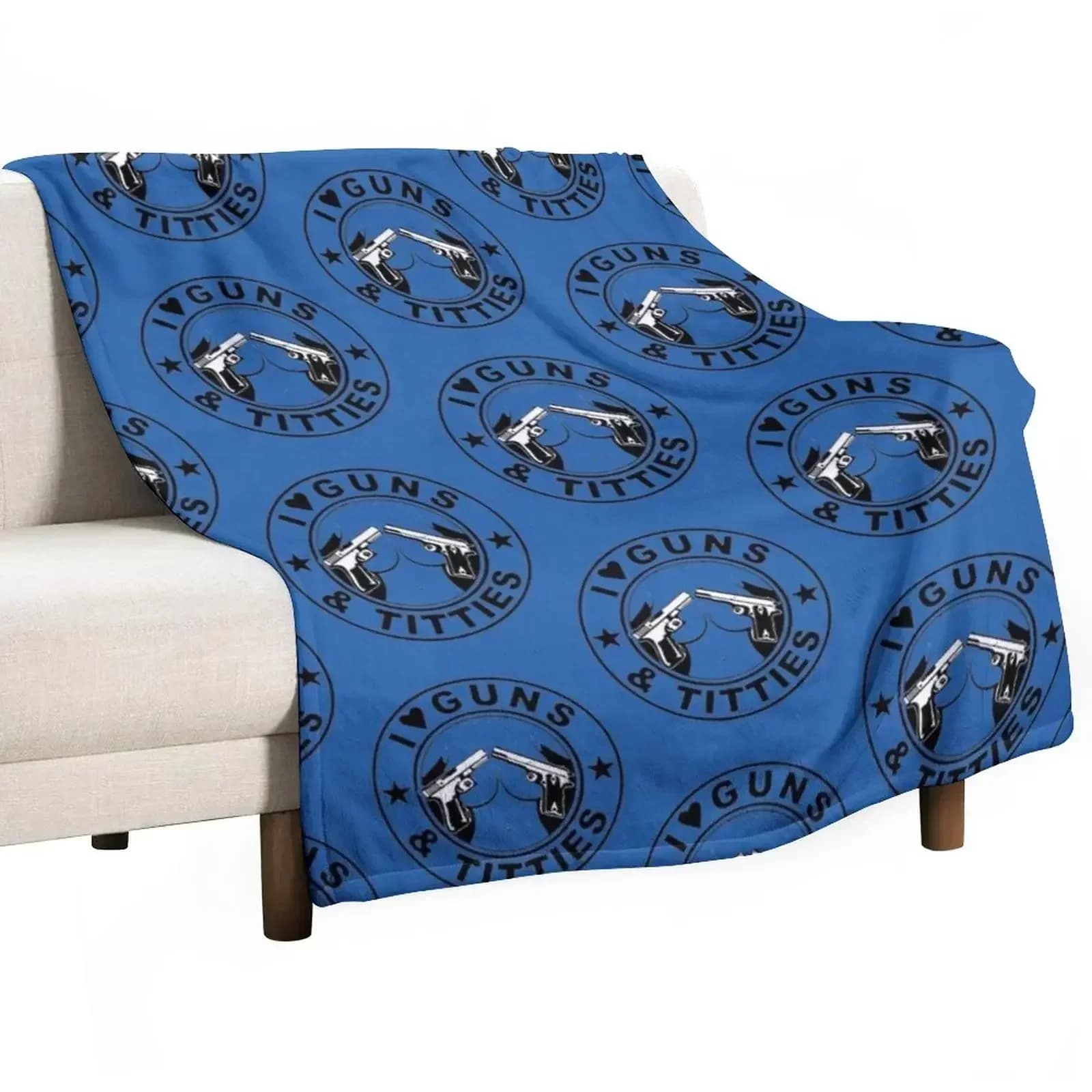 i love guns and titties Throw Blanket Sofa Throw Sleeping Bag Comforter Blankets Sofas Of Decoration decorative Polar Blankets