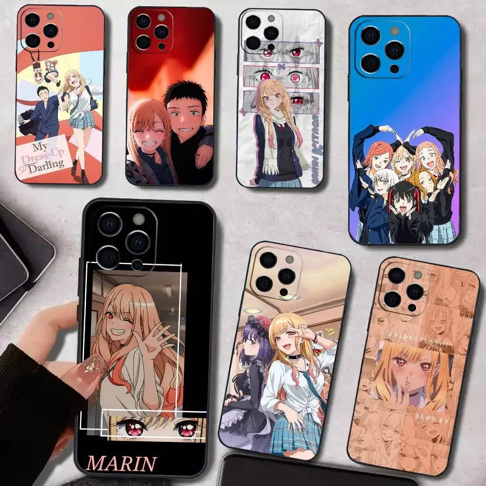 Custodia per Telefono M-My Dress-Up D-DarlingS in Silicone Morbido per iPhone 17 16 15 14 13 12 11 X XR Plus Pro Max Plus