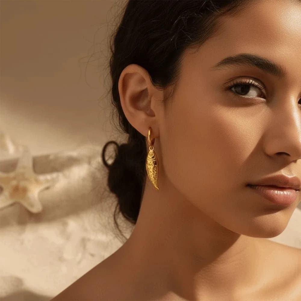 DIY Plated Fish Choker Mini Goldfish Personalized Design Golden Fish Earrings Waterproof Ocean Style Mini Metal Carp Necklace