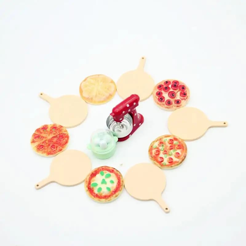1 set simulazione pizza piatto da pranzo modello uovo giocattolo casa delle bambole mini frullatore decorazione della cucina miniature casa delle bambole fai da te accessorio