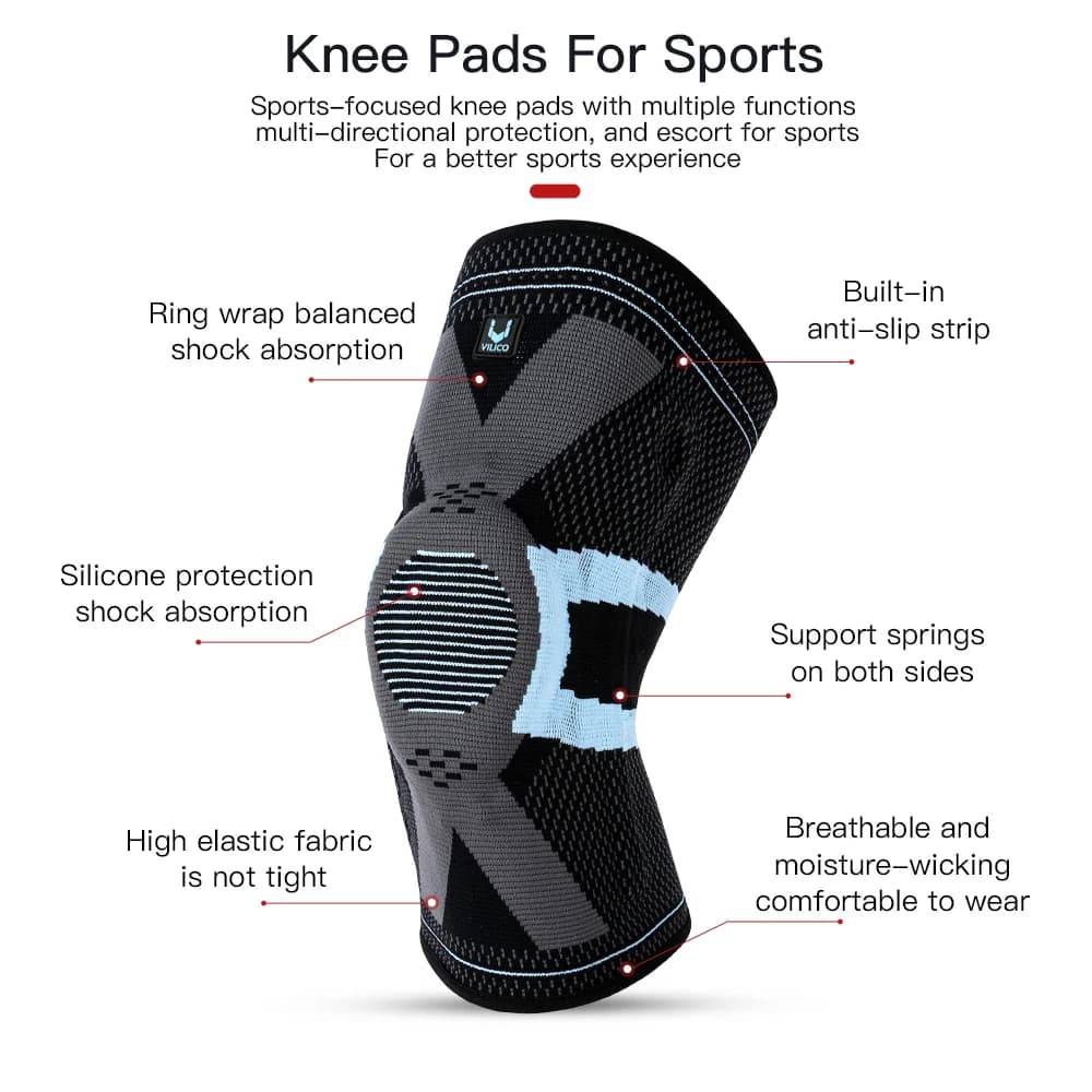 Support for Ginocchio with Adjustable Straps for Running, Training and Sport, to Wear All Day
