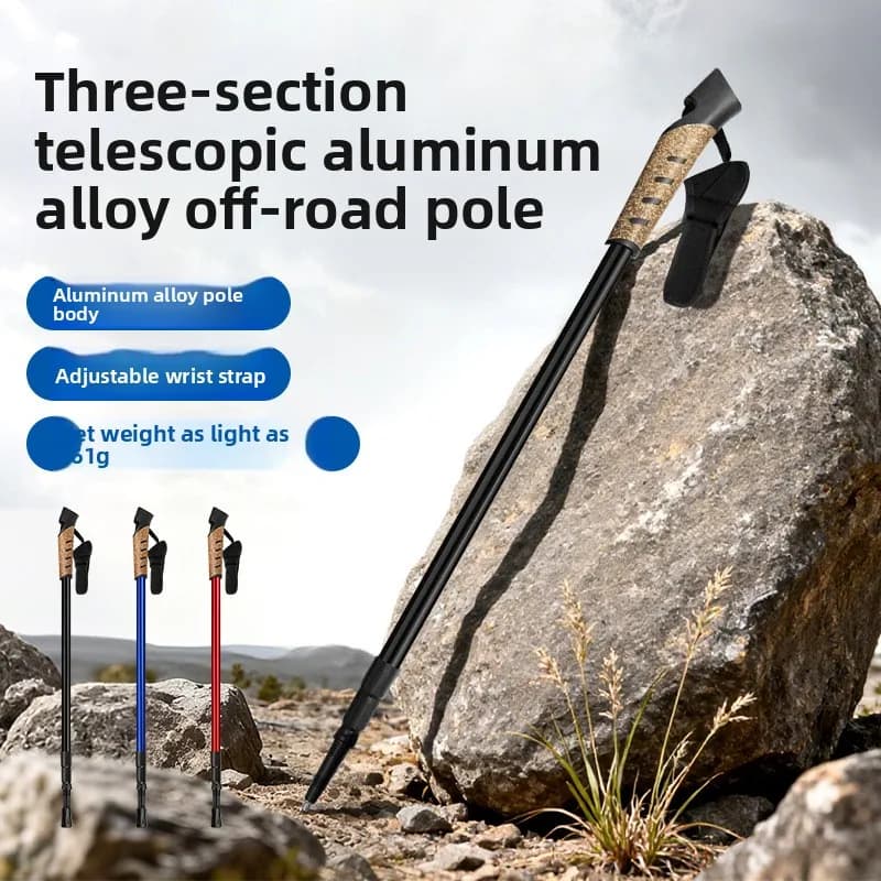 Straight Grip Nordic Walking Poles,Telescopic Professional Trekking Sticks,Anti-slip Outdoor Hiking &Cross Country Walking Canes
