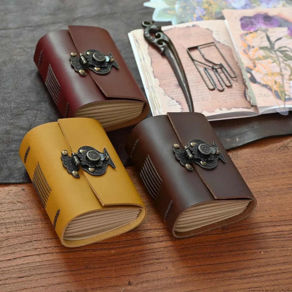 A7 Cute Notebook Portable Small Size Blank Mini Pocket Notepad Genuine Leather Leather Journal NoteBook