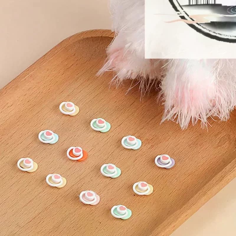 5 pezzi carino mini bambola ciuccio modello in plastica arredamento per la casa decorazione carino mini ciuccio fittizio modello accessori