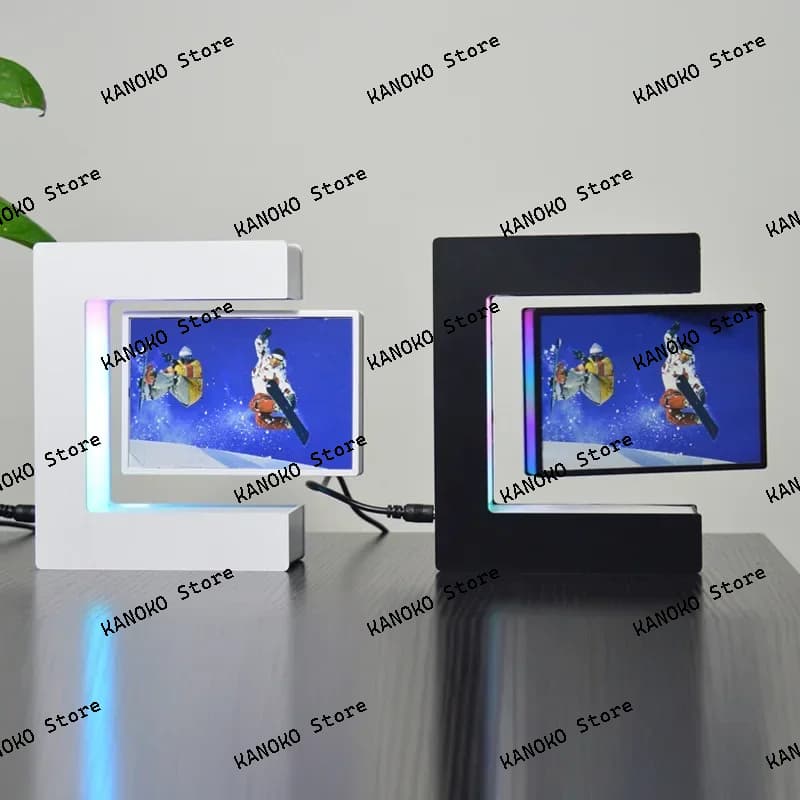 Cornice per foto con levitazione magnetica, luce notturna creativa con display a luci a LED, regalo di compleanno e Natale