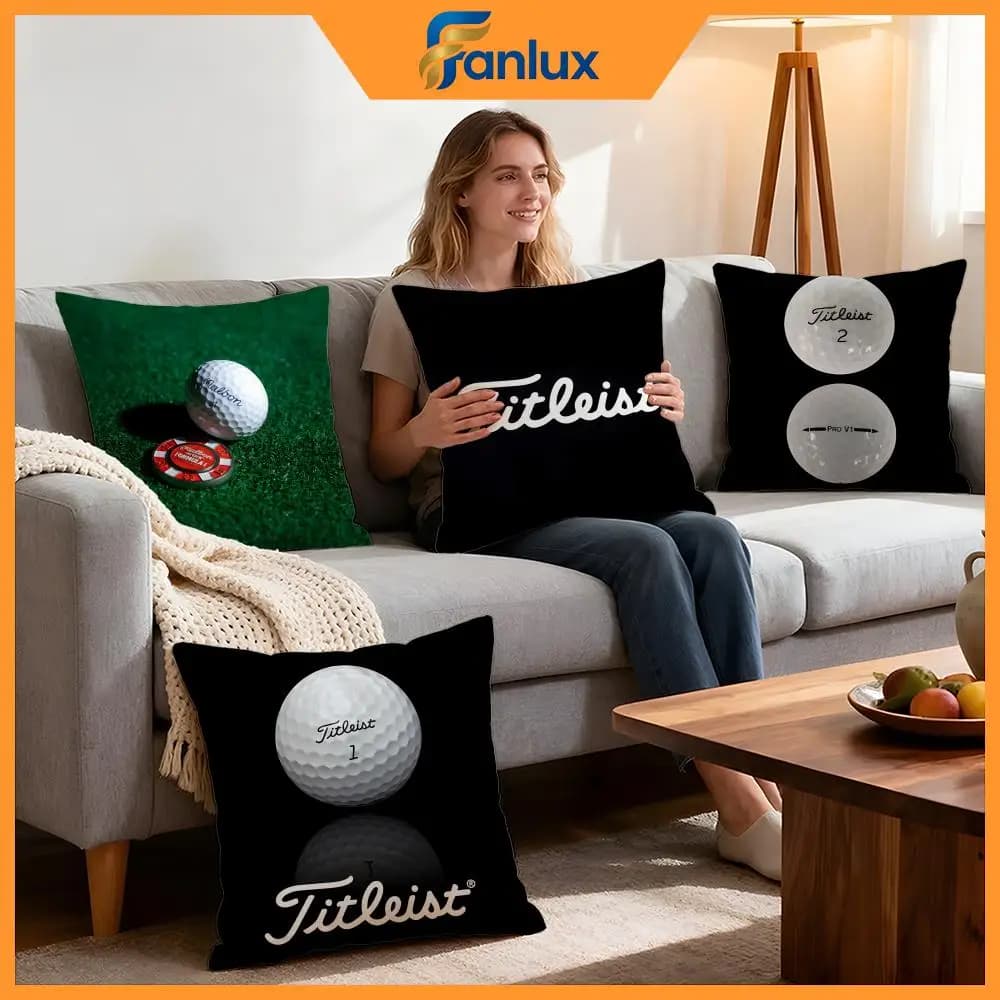 Brand Titleist Cushion Cover 4Pcs Decorative Covers Soft Cushion Case for Sofa Couch Decor 40x40 45x45 Pillowcases