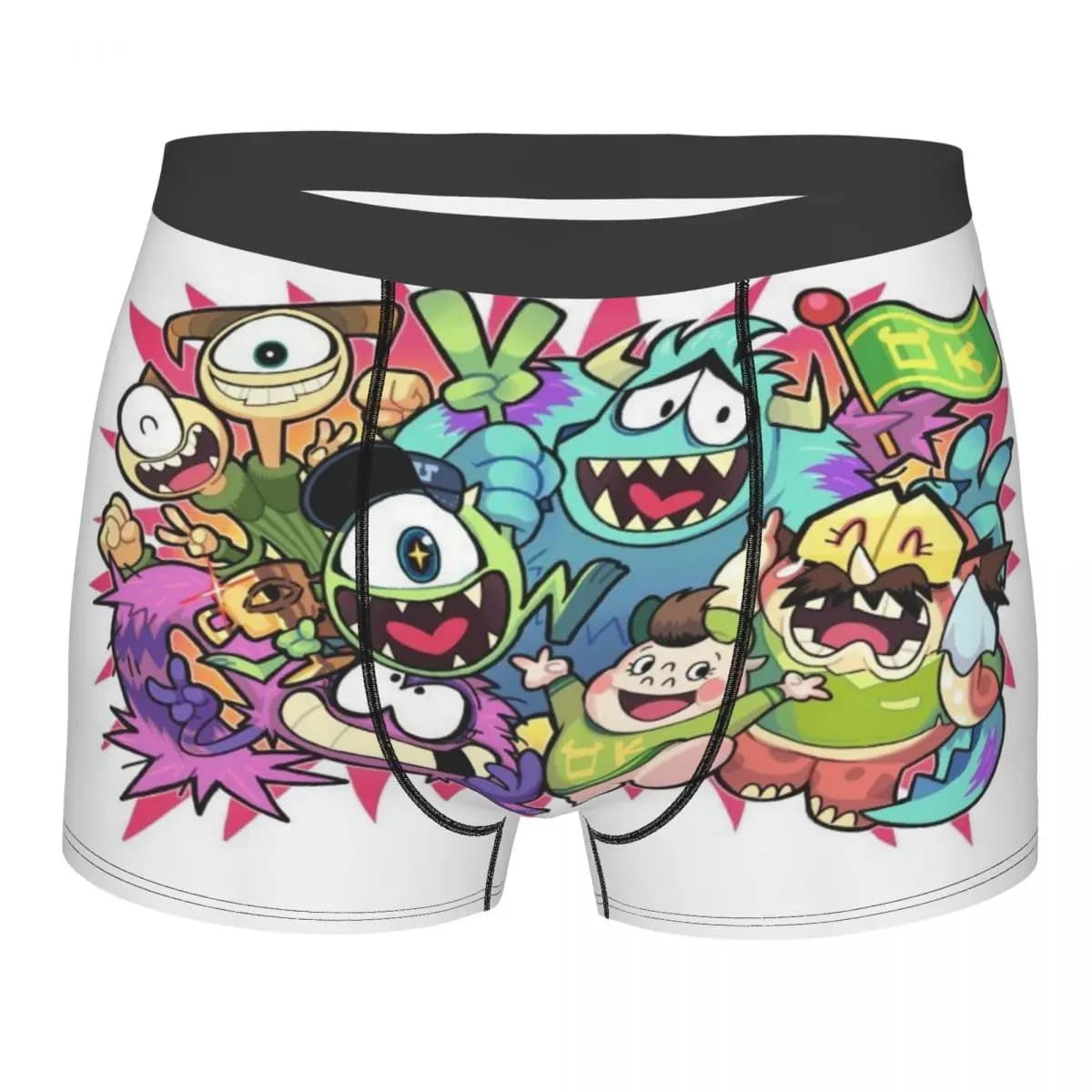 Intimo personalizzato da uomo con disegni di Monsters University, boxer elasticizzati, pantaloncini, mutandine morbide per uomo