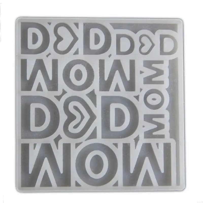Unique Cup Attachment Mold Delicate MOM DAD Letter Silicone Mold for Birthdays Festivals and Family Gatherings