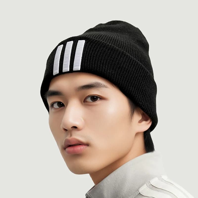 Adidas Winter Hats Autumn and Winter Men's Hats Women's Hats Knitted Wool Warm Hats Jm3064-1