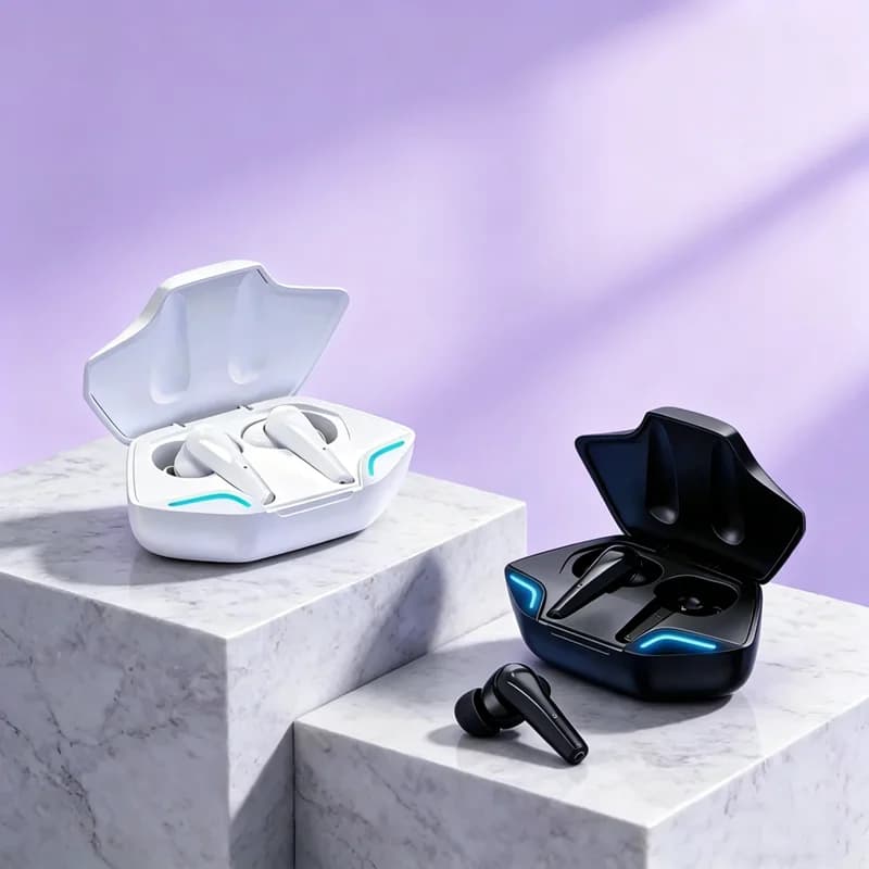 Auricolari Bluetooth wireless TWS, cuffie stereo, auricolari sportivi, microfono con custodia di ricarica per smartphone