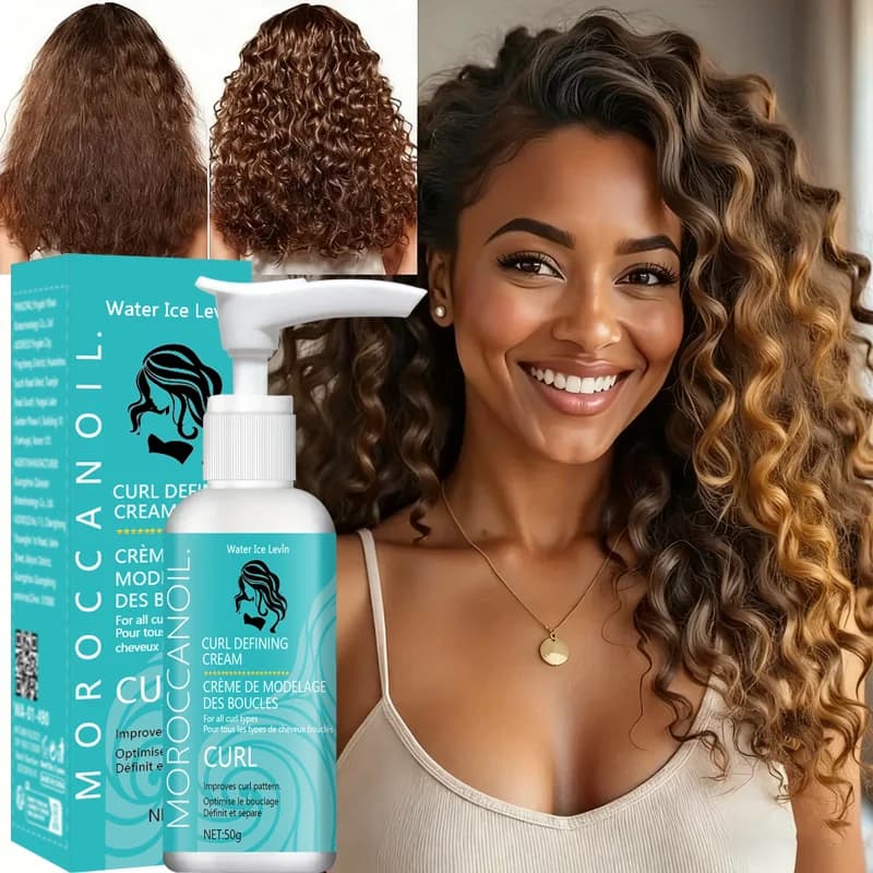 Curl Defining cream with keratin and biotin: quick drying, cream effect control, bouncy shine, winter hair care, all kinds of curls