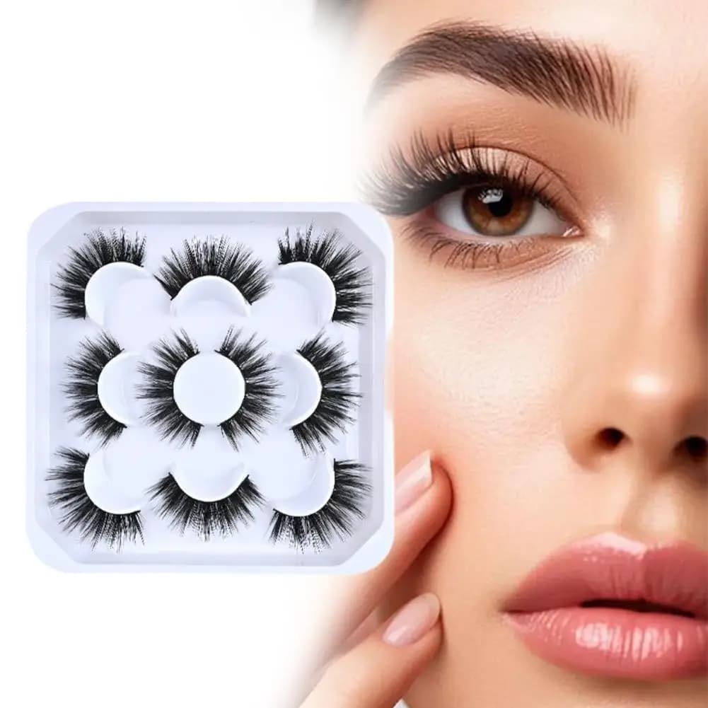 5 Paia di Ciglia Finte Naturali 3D in Visone, Ciglia Finte per Trucco, Ciglia Finte per Occhi, Faux Cils, Strumenti di Bellezza, Vendita all'Ingrosso