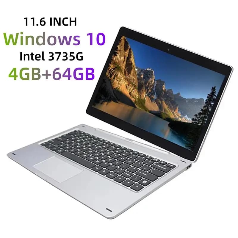 Tablet Windows 10 da 11,6 Pollici IPS 1366*768 con Tastiera Pin Docking, 2GB RAM, 64GB ROM, Intel Atom 3735G, Porta HDMI, Batteria 9000mAh
