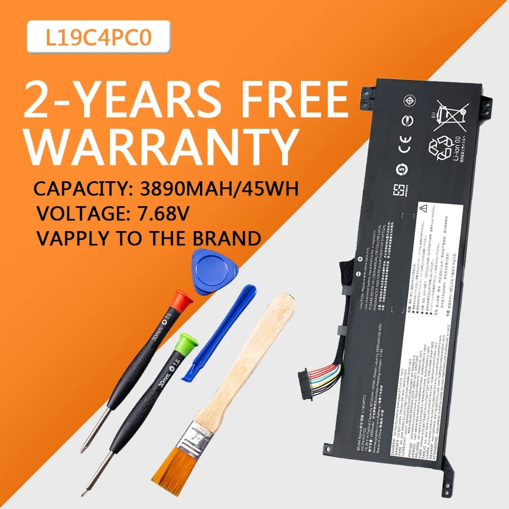 Batteria per Laptop L19C4PC0 per Lenovo Legion Y7000 R7000,5 15 imh05h/15 arh05h, 5P 15 arh05h, 7-15IMH05 Series muslimate 15.36V 60Wh