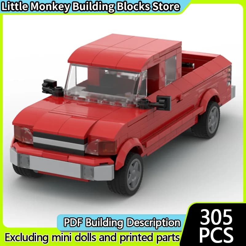 City Car Model MOC Building Bricks Tundra Heavy-Duty Pickup Truck Modular Technology Children Holiday Gifts Assemble Toys Suit