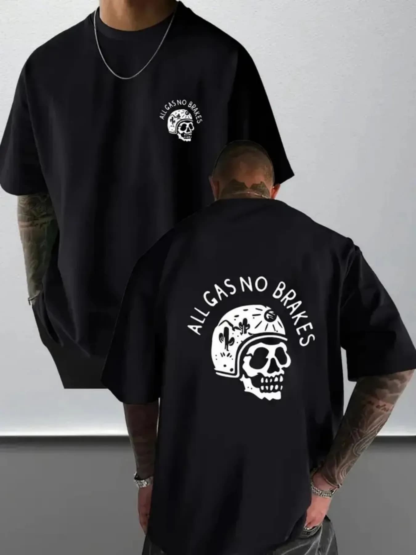 T-shirt estiva da uomo con grafica divertente, in cotone, girocollo, a maniche corte, casual, unisex, oversize