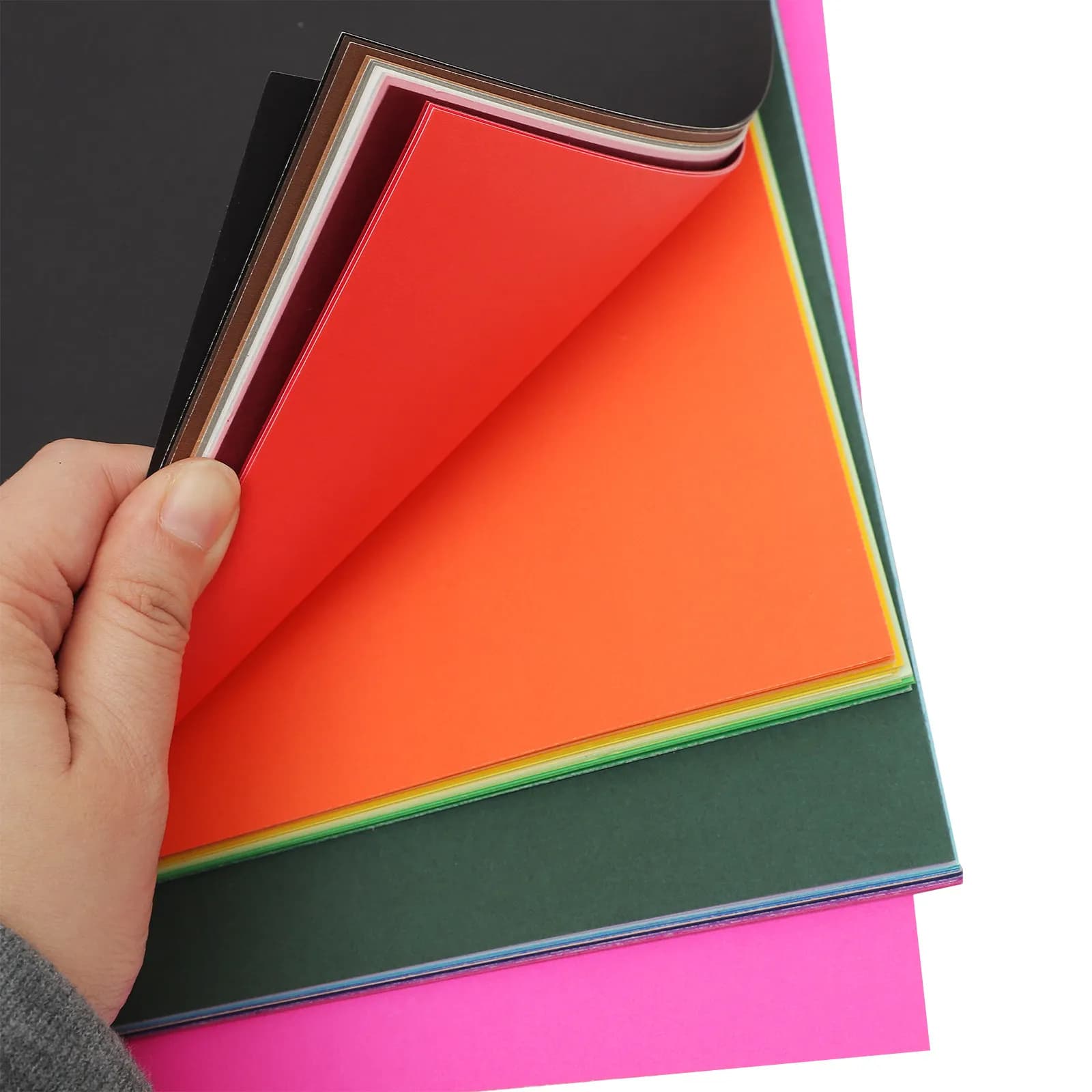 50 Sheets Colored Card Paper Safe Multi Purpose DIY Craft Papers Painting Papers Kids Handicraft Supplies for Origami Drawing