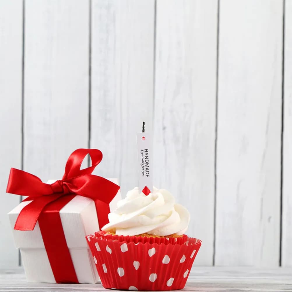 50 etichette in carta per candele fatte a mano, etichette regalo in carta artigianale di alta qualità con foro preperforato, ideali per regali fai da te