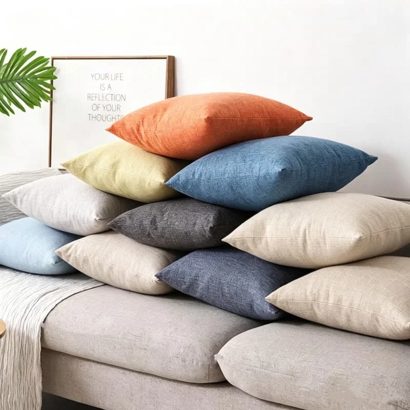 Custom Sofa Pillow Cotton Linen Sofa Cushion Home Cushions for Car Sofa Nordic Luxury Throw Pillows Home Living Room Decor