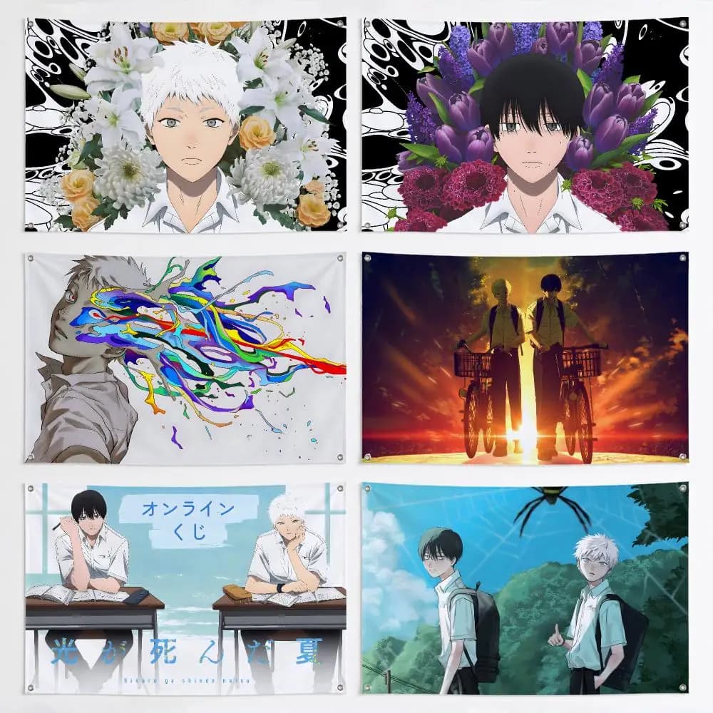 Anime The S-Summer H-Hikaru Died Flags Aesthetic Wall Tapestry Printed Wall Hanging Living Room Party Outdoor Decor