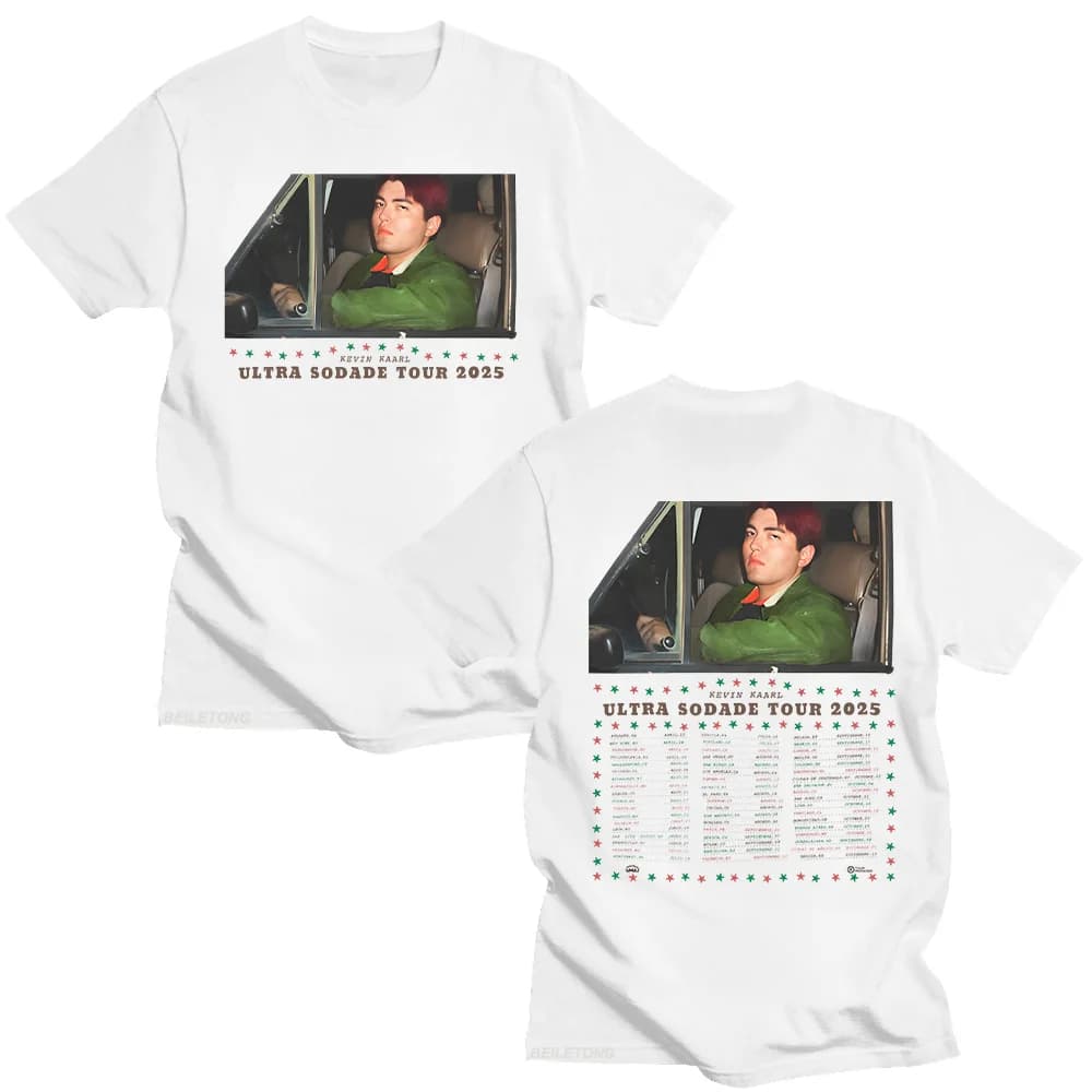 Kevin Kaarl Ultra Sodade Tour 2025 T-shirt Donna/Uomo Abbigliamento casual in cotone Nuovo modello Moda Girocollo Manica corta Top Tees
