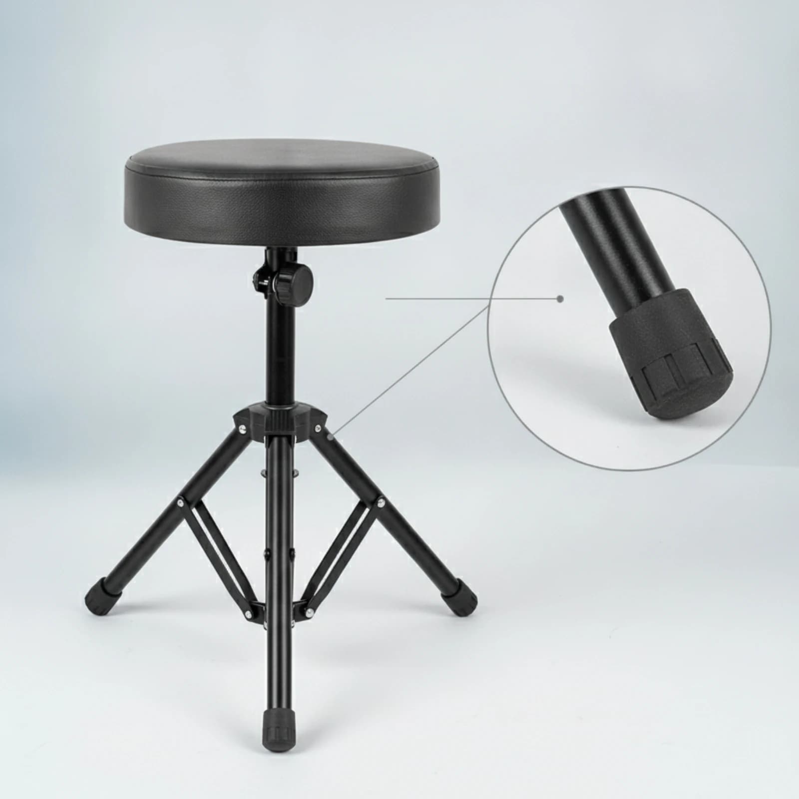 Drum Stool with Padded Seat High-Density Padded Drum Seat Comfortable Long-Lasting for Drummers, Practice Rooms, Home Studios